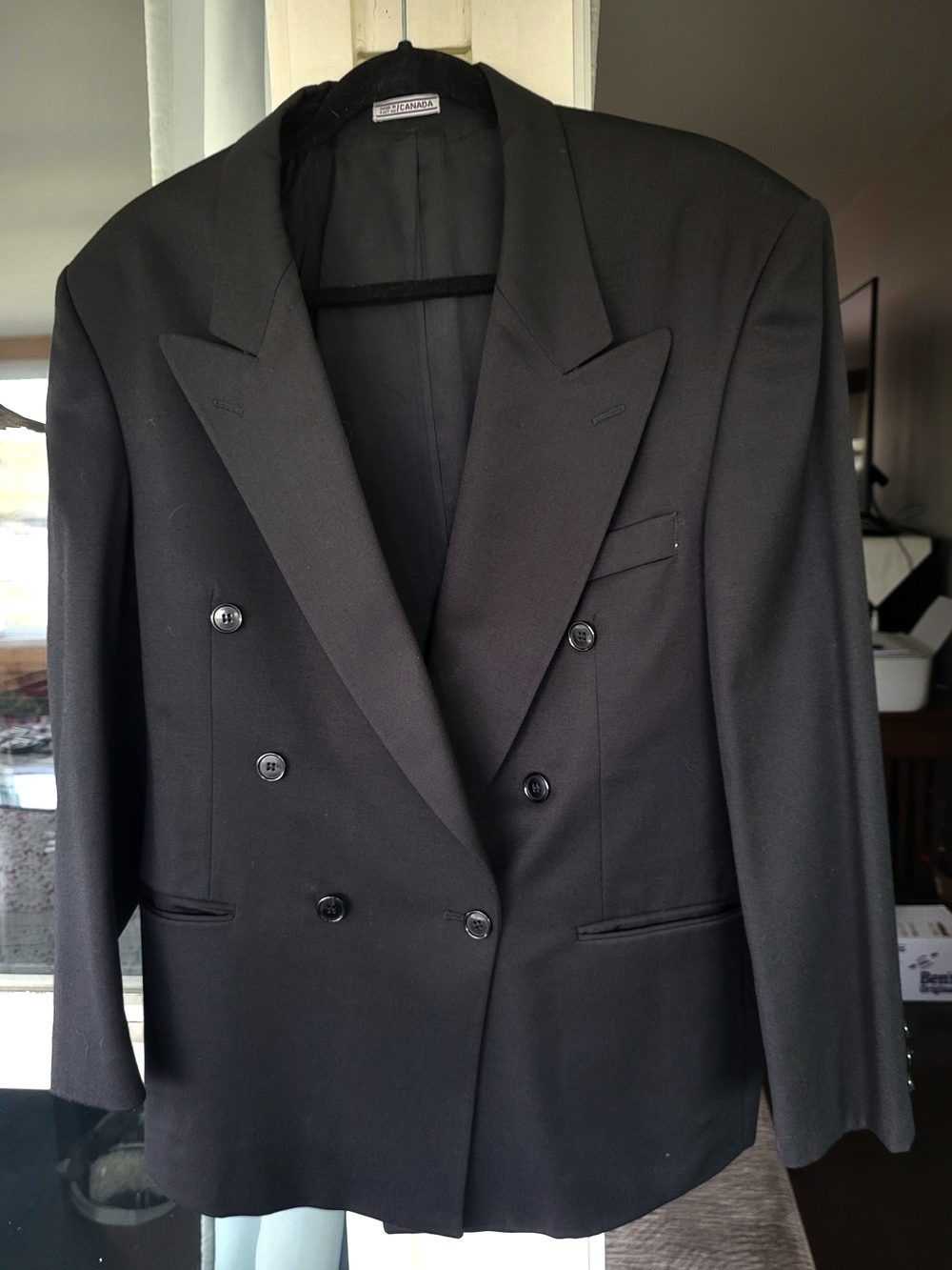 Tip Top Tailors Double-Breasted Black Suit